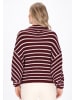 DreiMaster Maritim Women Sweater in wine red offwhite