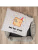 Mr. & Mrs. Panda Hundebett Toast Party mit Spruch in Grau Pastell