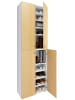 VCM  XL Holz Großer Schuhschrank Schuhkommode Lona 10 in Weiß / Buche
