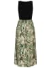 Cloud5ive Cloud5ive Damen Cloud5ive Damen Maxi-Kleid 2-Tone mit Palmen Print in green