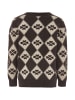 immy Damen Strickjacke in Taupe Wollweiss