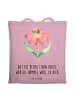 Mr. & Mrs. Panda Henkeltasche Hummel Blume mit Spruch in Rosa Pastell