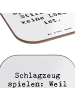Mr. & Mrs. Panda Glasuntersetzer Spruch Schlagzeug Magie mit Spruch in Weiß