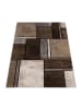 KADIMA DESIGN Teppich Kurzflor Geometrisch Wohnzimmer in Braun