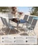 tectake klappbarer Terrassenstuhl mit Textilenem-Gewebe 54,5 x 65 x 107,5 cm