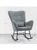 HOMCOM Schaukelstuhl in Grau 91L x 71B x 97H cm
