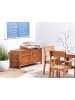 Beliani Truhe RIVIERA in Braun - (W) 130 x (H) 64 x (L) 48 cm