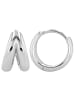 Adeliás Damen Ohrringe – Creole aus 925 Silber in silber