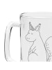 Mr. & Mrs. Panda Gravur Bierkrug Einhorn Glauben ohne Spruch in Transparent