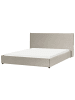 Beliani Wasserbett LAVAUR in Beige - (W) 203 x (H) 100 x (L) 220 cm