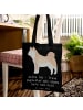 Mr. & Mrs. Panda Henkeltasche Akita Inu Herz mit Spruch in Schwarz
