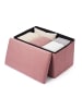 relaxdays Sitzbank in Altrosa - (B)38 x (H)38 x (T)76 cm