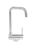 Beliani Küchenarmatur JUNTUMA in Silber - (W) 23 x (H) 33 x (L) 5 cm
