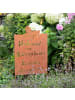 UNUS Gartenschild Rost Unkraut Spruch in Braun