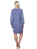 NORMANN Frottee Nachthemd langarm Bündchen - 82092 in blau