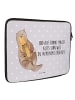 Mr. & Mrs. Panda Notebook Tasche Otter Kind mit Spruch in Grau Pastell