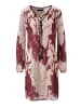Aniston SELECTED Plisseekleid in creme-bordeaux-silber