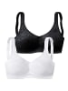 PETITE FLEUR Soft-BH in schwarz + weiß