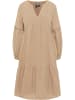 DreiMaster Vintage Damen Midikleid in Steinbeige