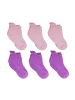 Yalion 6 Paar / 12 Paar rutschfeste Socken, Wildlederoptik, rosa/lila