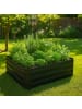 relaxdays Hochbeet in Schwarz - (B)90 x (H)30 x (T)90 cm