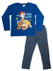 Paw Patrol Paw Patrol Schlafanzug PAWS Pyjama Set Langarm Oberteil mit Hose in blau/grau