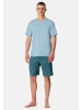 Schiesser Schlafanzug Casual Essentials in Hellblau