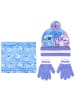 Lilo & Stitch 3-tlg. Winter Mütze Set: Disney Stitch in Lila