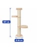 relaxdays Kratzbaum in Beige/ Natur - (H)187 x (D)46 cm