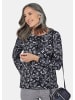 GOLDNER Langarmshirt Langarmshirt mit Metallic-Druck in schwarz / gemustert