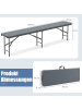 COSTWAY Bierbank klappbar 180x30x43cm in Grau