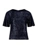 Vera Mont Pailletten-Bluse mit Flügelärmeln in Night Sky