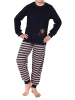 NORMANN Frottee langarm Schlafanzug Pyjama Bündchen und Basketball - 77023 in grau