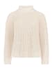 CARTOON Strickpullover mit Stehkragen in Cream/Green