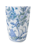 Beliani Blumenvase GUADIX in Weiß/Blau/Grün - (W) 13 x (H) 35 x (L) 13 cm