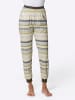 Sieh an! Schlafanzug-Hose in zitrone-steingrau-gestreift