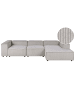 Beliani 2-tlg Ecksofa ARDAL in Beige/Schwarz linksseitig