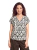 CARTOON Schlupfbluse mit V-Ausschnitt in Nature/Grey