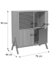 MCW Kommode O40 94x79x42cm, Natur
