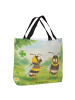 Mr. & Mrs. Panda Tasche Bienen Paar Design ohne Spruch in Weiß