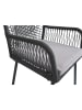 MCW 2er-Set Gartenstuhl O12, Anthrazit, Bezug hellgrau
