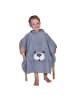 Wörner Bade-Poncho 75 x 60 cm - Stickerei Seehund in grau