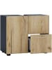 VCM  Holz Badmöbel Badunterschrank Flandu Schublade in Anthrazit / Honig-Eiche