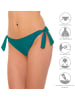 Aquarti Damen Bikinihose seitlich zum Binden in schönen Unifarben in grün