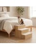 relaxdays Hundetreppe in Beige - (B)40 x (H)48 x (T)54 cm