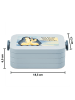 Mr. & Mrs. Panda Brotdose Pinguin umarmen Design mit Spruch in Blau Pastell