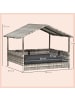 Pawhut Rattan Hundeliege Outdoor mit Dach B69 x T98 x H70 cm