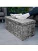 Intirilife Faltbare Sitzbank 76x38x38 cm in Samt Grau