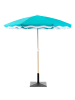 Beliani Marktschirm SESTRIERE in Blau/Weiß/Braun - (W) 232 x (H) 216 x (L) 232 cm