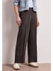 Street One High Waist Wide Leg Hose aus Leinen in Braun